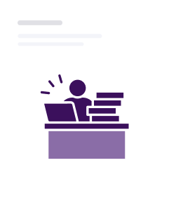 Minder werkdruk icon